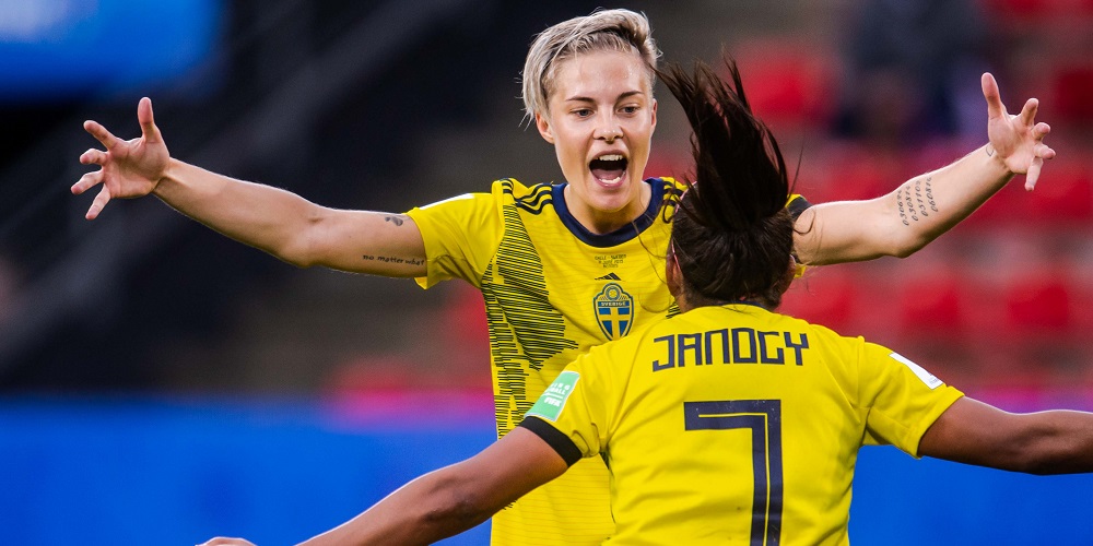 Sverige vinner mot Chile i fotbolls VM 2019