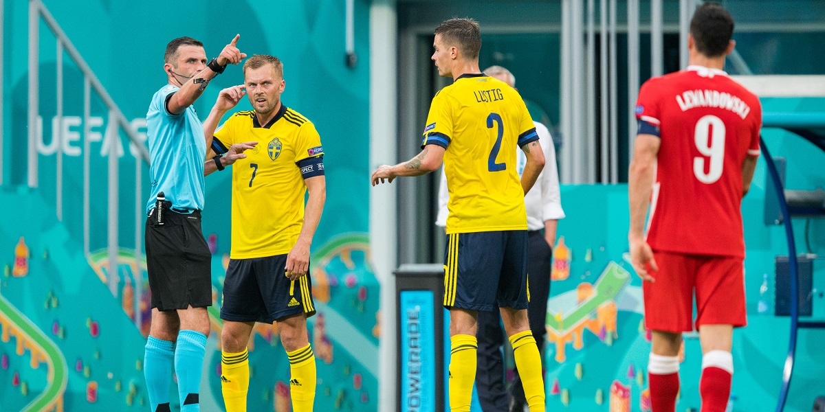 Sverige under EM 2020, där de tog sig av Polen i EM-slutspelet