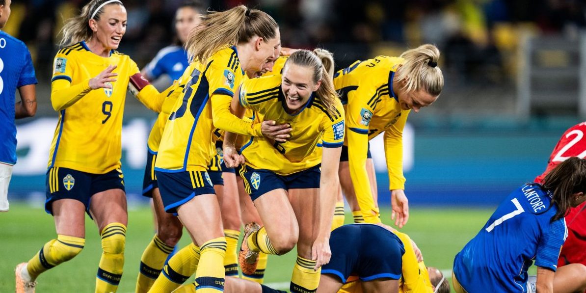 Sverige mot Italien dam-VM 2023