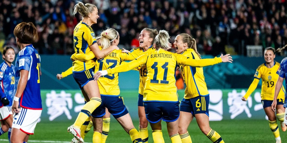 Sveriges startelva mot Australien