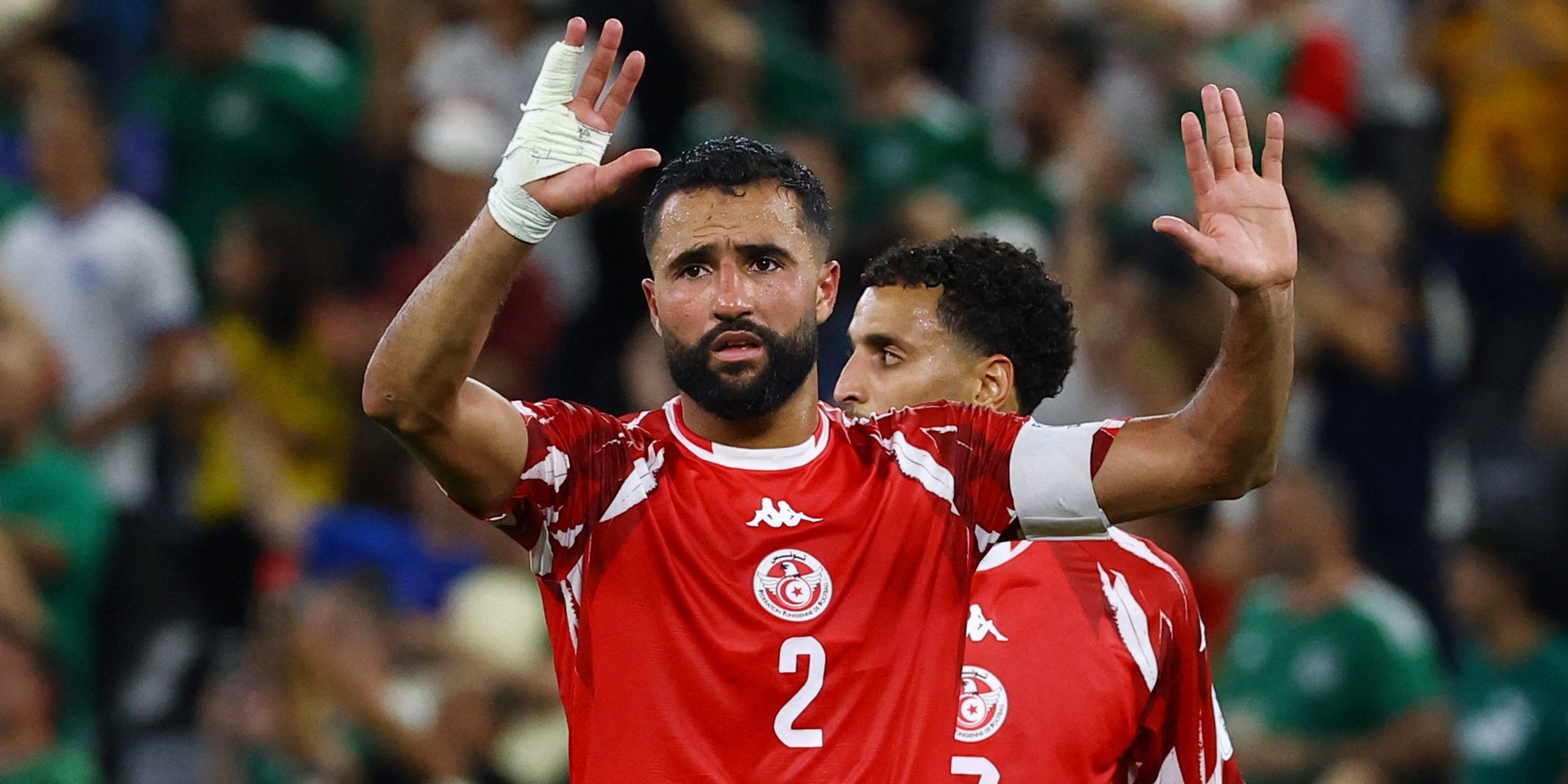 Tunisiens Ali Abdi efter VM-mötet med Sverige
