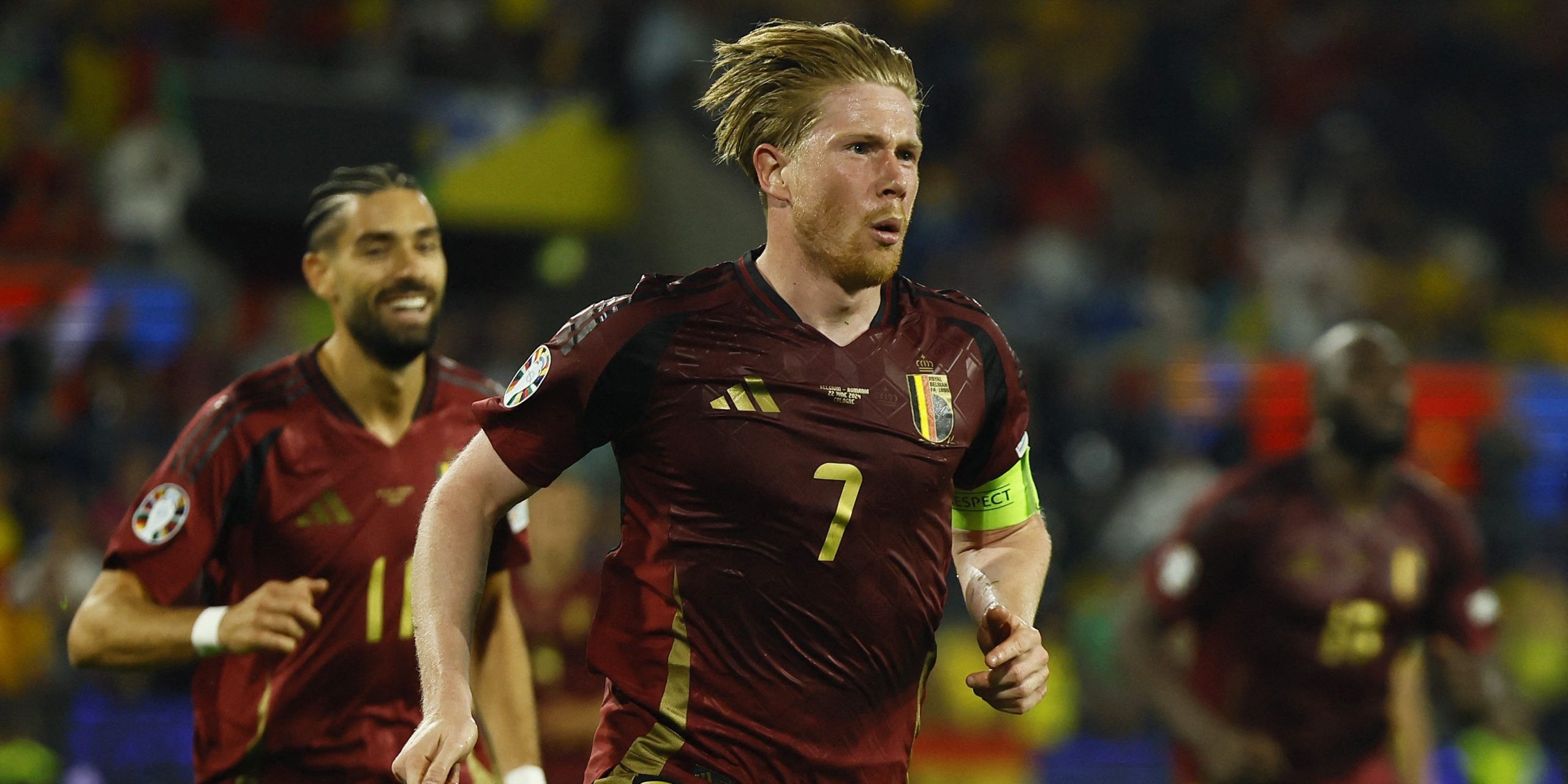 Kevin De Bruyne med sitt Belgien