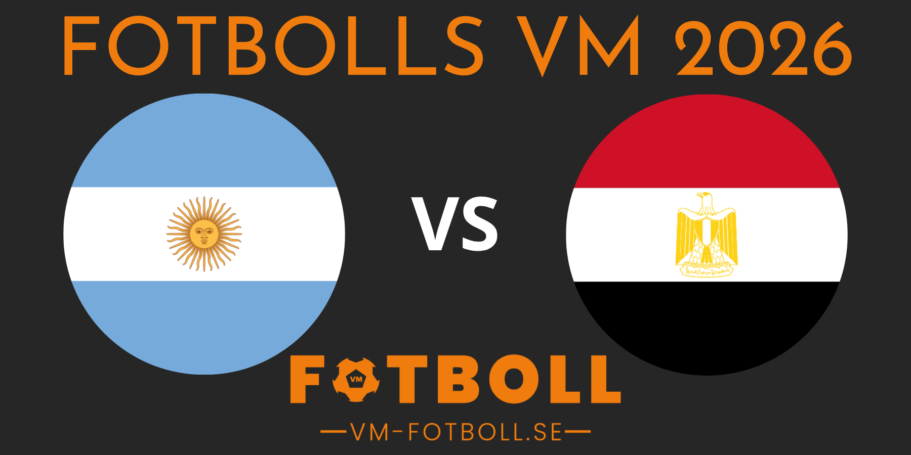 Fotbolls VM 2026 Argentina Egypten
