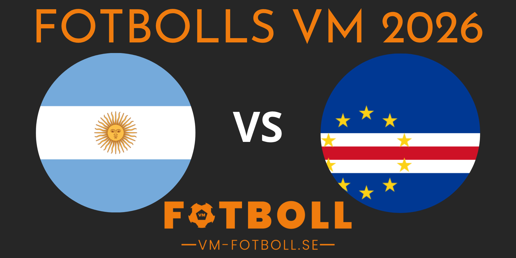 Fotbolls VM 2026 Argentina Kap Verde
