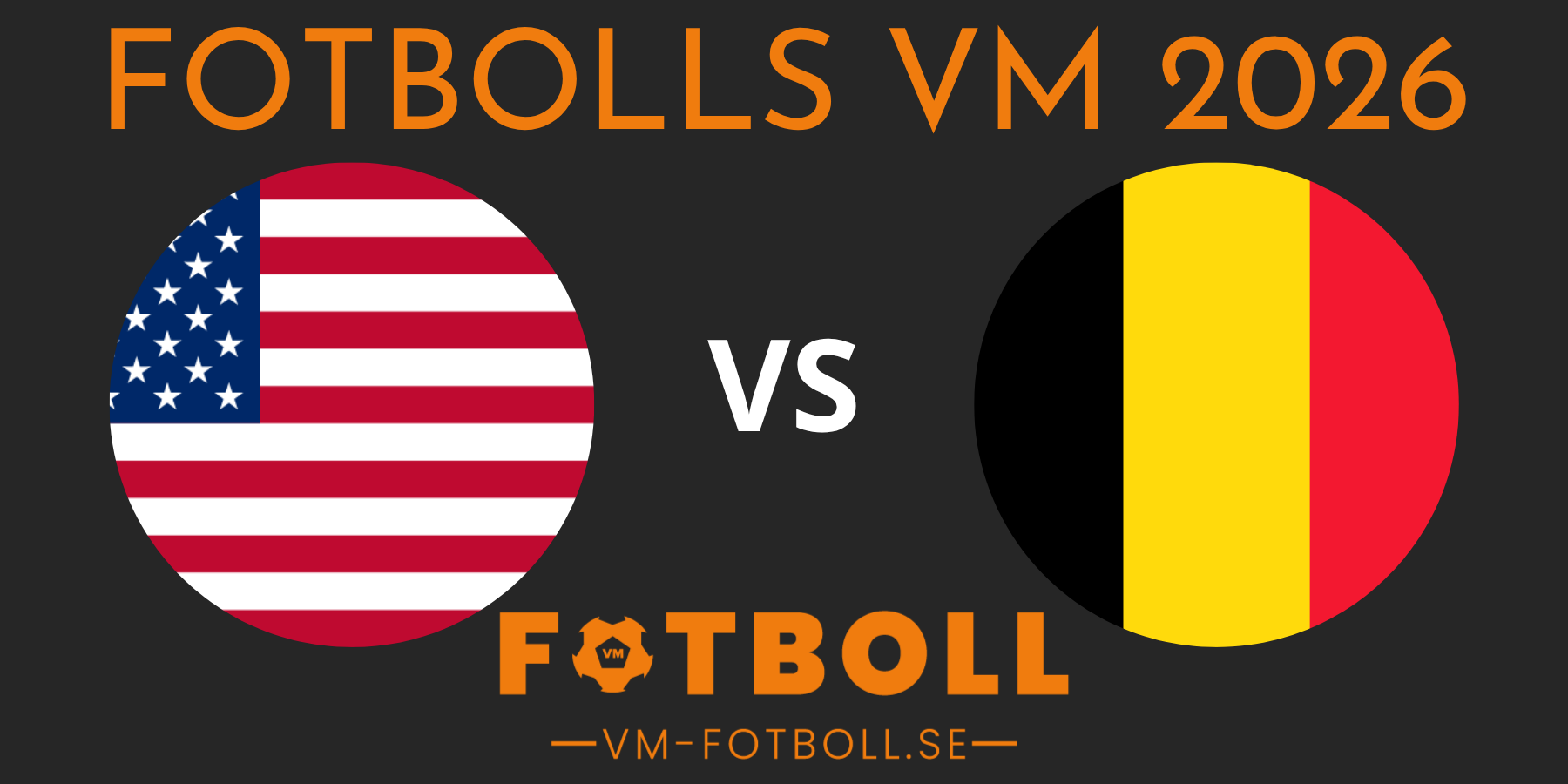 Fotbolls VM 2026 USA Belgien
