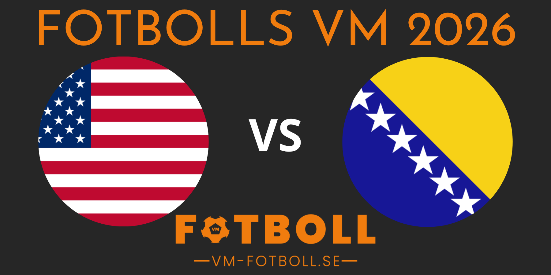 Fotbolls VM 2026 USA Bosnien