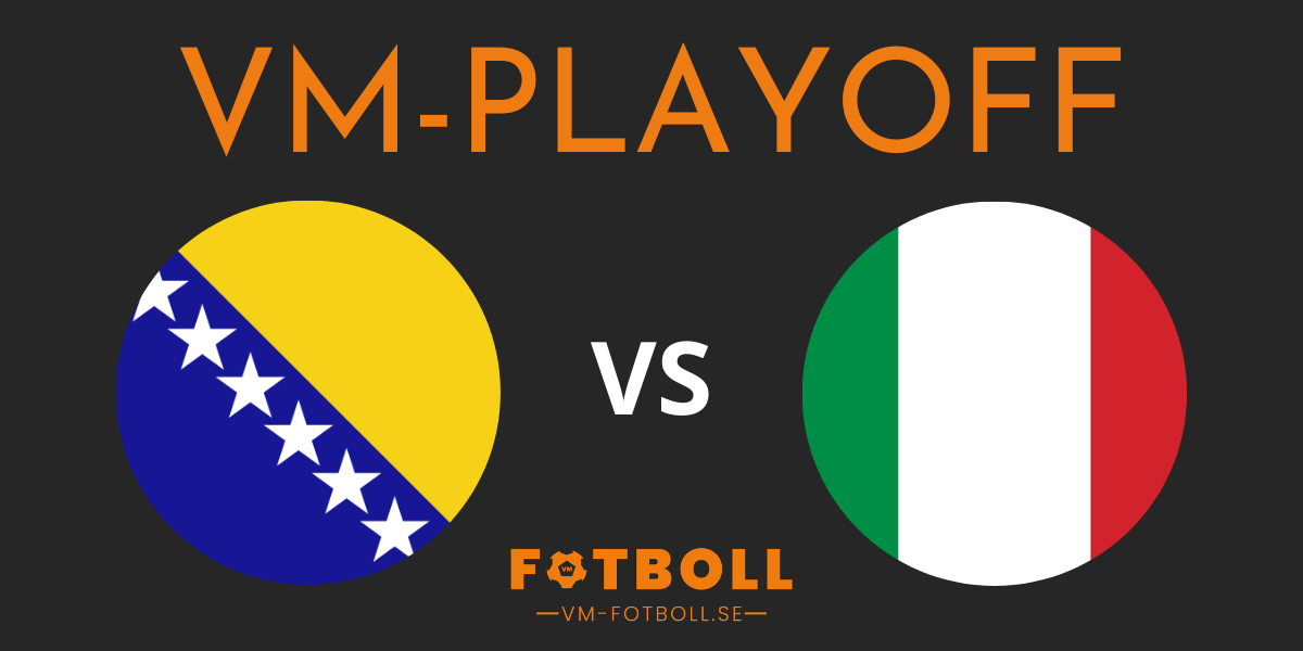 Fotbolls VM playoff Bosnien Italien