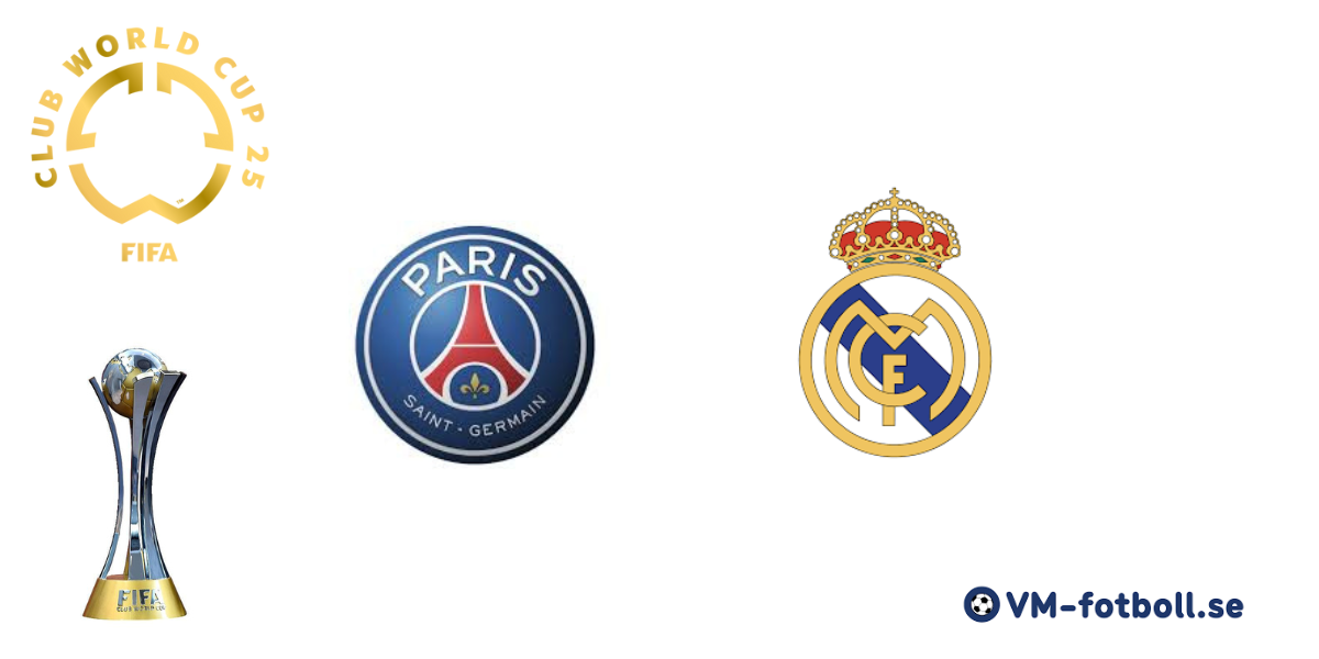 Paris Saint Germain (PSG) mot Real Madrid klubblags VM 2025