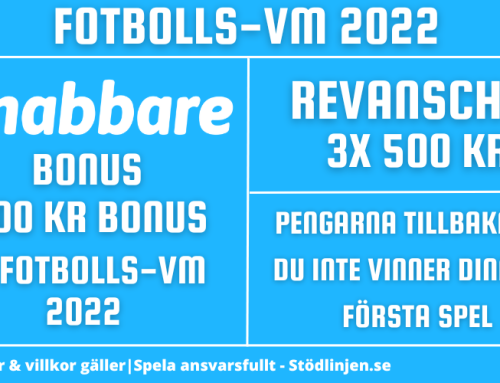 Få 3x 500 kr bonus på Fotbolls-VM 2022