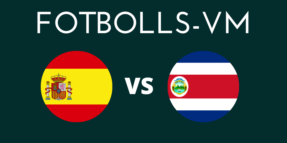 Spanien Costa Rica fotbolls VM