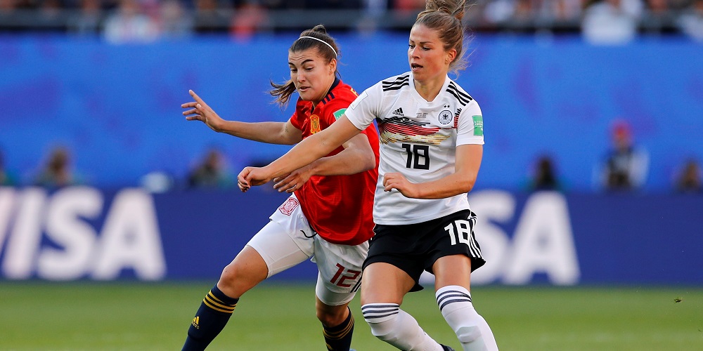 Spanien Tyskland i dam fotbolls VM 2019